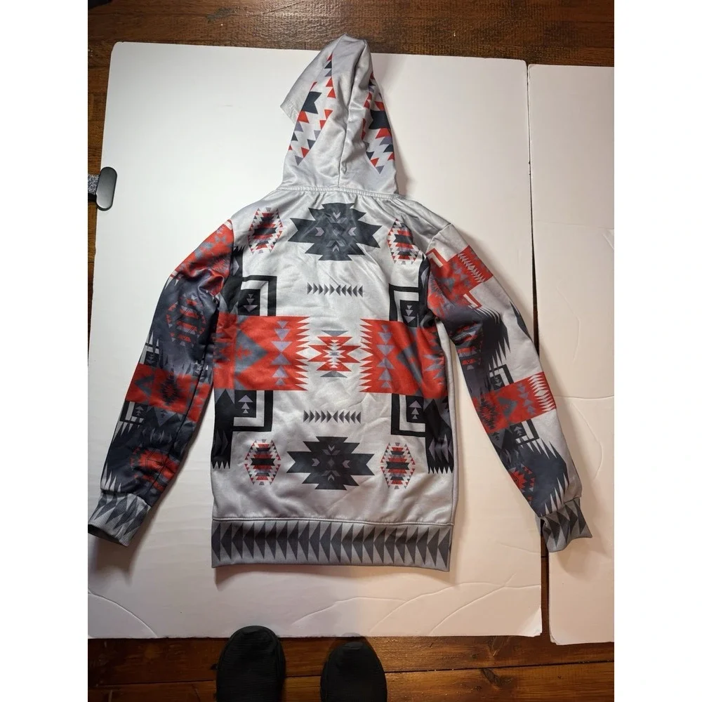 Nativo Kids Full Zip Hoodie Size 12Y Southwestern Aztec Pattern